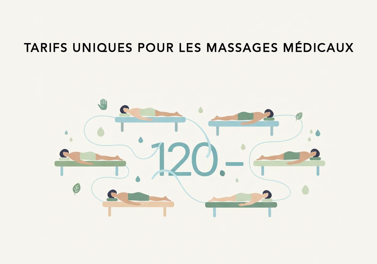 Tarifs uniques pour les massages médicaux